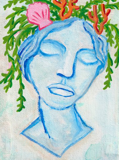 Sereia, 2025 (acrílico sobre tela) de Laurie Michaels