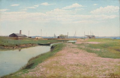 O rio e o porto de Frederiksværk de Laurits Andersen Ring
