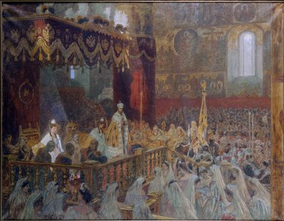 A coroação do czar Nicolas II de Laurits Regner Tuxen