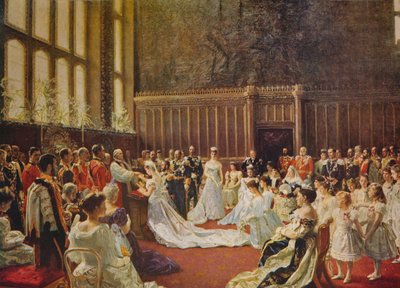 O casamento do rei George V, 1894, c1915 de Laurits Regner Tuxen