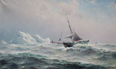 O navio Gjoa na Passagem Noroeste de Lauritz Haaland