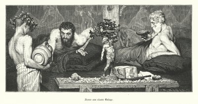 Vinho Grego (gravura) de Lawrence (after) Alma Tadema