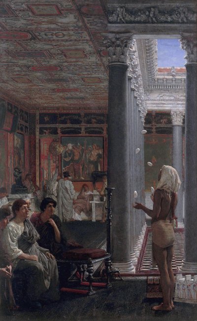 Um malabarista de Lawrence Alma-Tadema