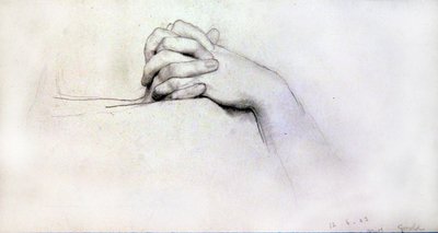 Estudo das Mãos - Miss Goold de Lawrence Alma Tadema