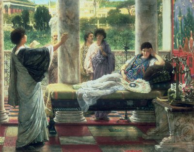Catulo lendo seus poemas na casa de Lesbia, 1870 de Lawrence Alma Tadema