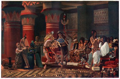 Passatempo no Antigo Egito Três Mil Anos atrás, ilustração de "Egyptian Myth and Legend", publicado pela Gresham Publishing, Co. de Lawrence Alma Tadema
