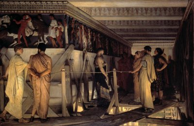Pheidias e o friso do Pártenon de Lawrence Alma Tadema