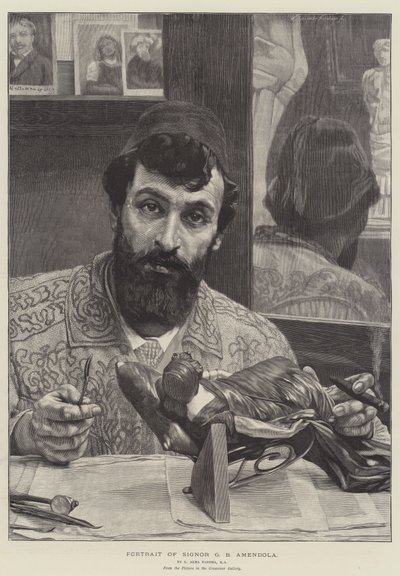 Retrato do Sr. GB Amendola de Lawrence Alma Tadema