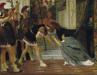 Proclamando o Imperador Cláudio, 1867 de Lawrence Alma Tadema