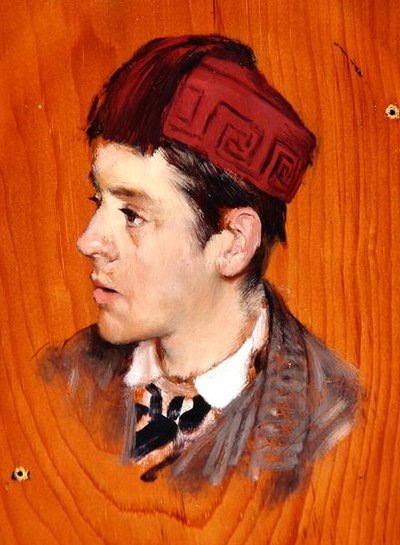 Sir Herbert Thompson, Bart., c.1877 (óleo sobre painel) de Lawrence Alma Tadema