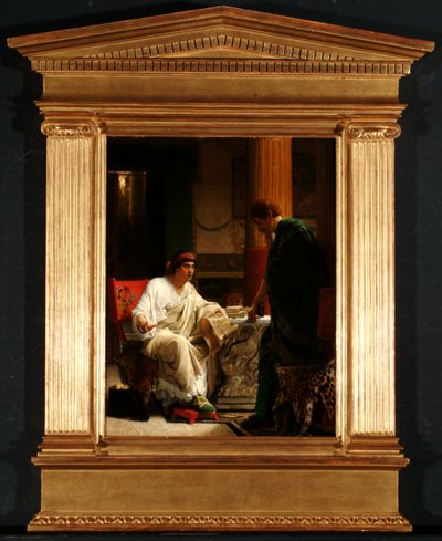 Audição vespasiana de um de seus generais sobre a tomada de Jerusalém por Tito, 1866 de Lawrence Alma Tadema