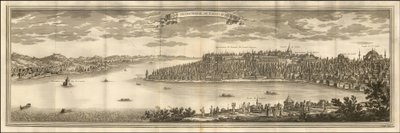 Ilustração de 1711 - Vista do Grande Serrail de Constantinopla de Le Blond