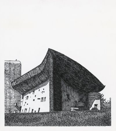Capela de Notre Dame du Haut em Ronchamp de Le Corbusier (1887-1965)