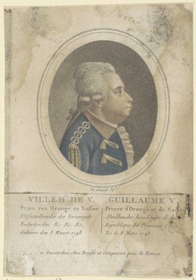 Retrato de Guilherme V, príncipe de Orange-Nassau de Le Grand