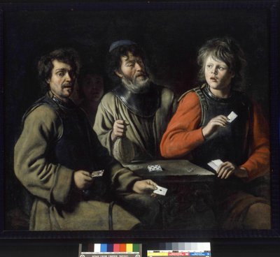 Jogadores de cartas (óleo sobre tela) de Le Nain Brothers