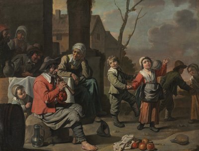 Crianças camponesas dançando, c.1650 de Le Nain Brothers