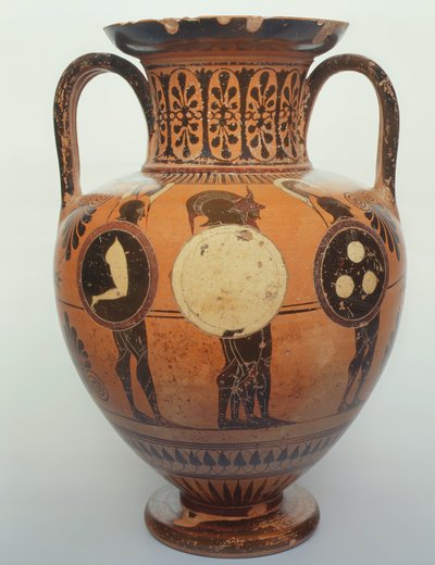 Ânfora de figura negra, 515-490 aC (cerâmica) de Leagros Group