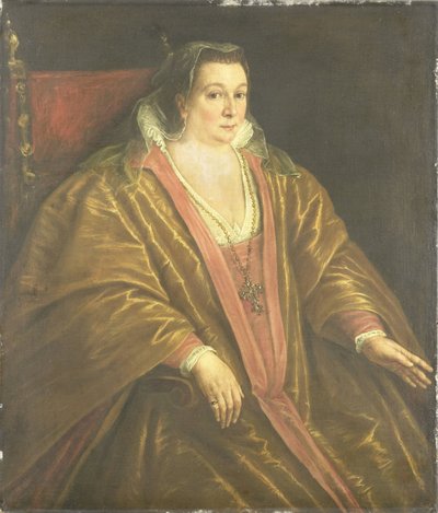 Retrato de uma Mulher, provavelmente Morosina Morosini, Esposa de Marino Grimani, o Doge de Veneza de Leandro Bassano (workshop of)