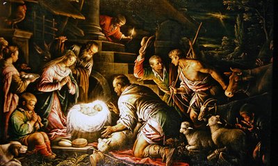 Adoração (óleo sobre tela) de Leandro da Ponte Bassano