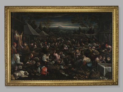 Mercado pequeno, c.1580-82 de Leandro da Ponte Bassano