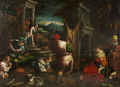 O Retorno do Filho Pródigo, c.1577-88 (óleo sobre tela) de Leandro da Ponte Bassano