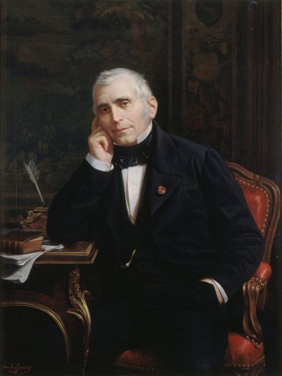Retrato do dramaturgo e libretista Eugène Scribe 1791-1861, 1863. de Lecomte Vernet
