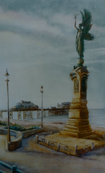 Anjo de Hove, 2000 (óleo sobre papel) Estátua de Brighton de Lee Campbell