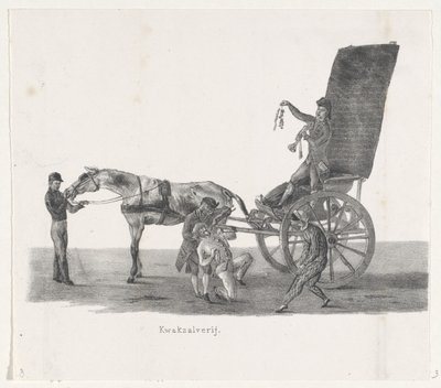 Pastor com um charlatão, 1835
Consulta (título sobre o objecto)
As actuações separadas, que concluíram o desfile realizado por H.H. Students of the Leiden University em 9 de Fevereiro: 1835 (título da série sobre o objecto) de Leendert Springer (I)