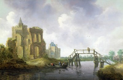 A ponte em Heemstede, fora de Haarlem de Leendert or Leonard Knijff