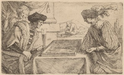 Os jogadores de tabuleiro de Leendert van der Cooghen