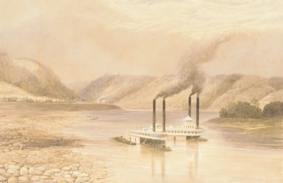 O rio Ohio perto de Wheeling, Virgínia Ocidental, 1859-60. de Lefevre James Cranstone