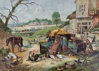 Passado e Presente, c.1860 (xilogravura sobre papel) de Leighton Bros