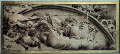 Ciclo do tanque Apollo: a noite ou alegoria do inverno. Desenho em tinta preta por Lelio Orsi (1511-1587). Século XVI. Dim. 0,17x0,43 m. Paris, Museu do Louvre. de Lelio Orsi da Novellara