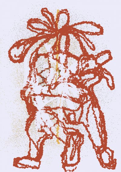 Figura tribal antiga de Lembayung senja studio [Vintage Poster]