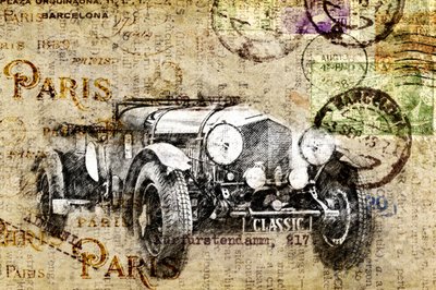 Carro antigo de Lembayung senja studio [Vintage Poster]
