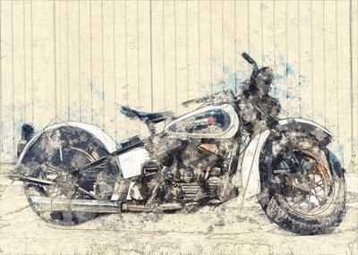 Arte de Motociclos Clássicos de Lembayung senja studio [Vintage Poster]