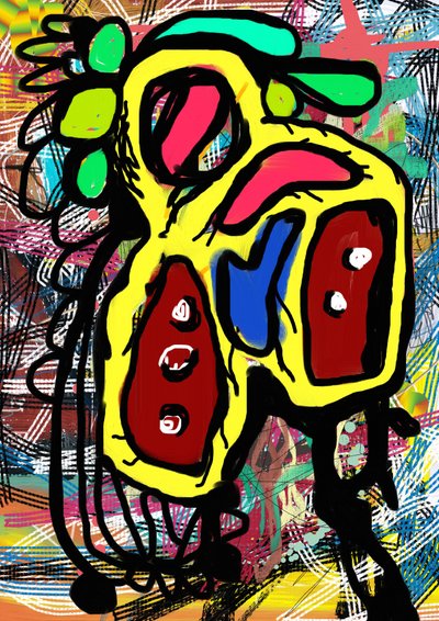Criatura colorida de graffiti de Lembayung senja studio [Vintage Poster]