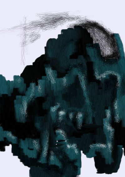 Picos Abstratos Sombrios de Lembayung senja studio [Vintage Poster]