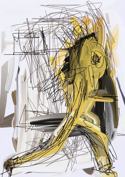 Figura Dynamic Gold de Lembayung senja studio [Vintage Poster]