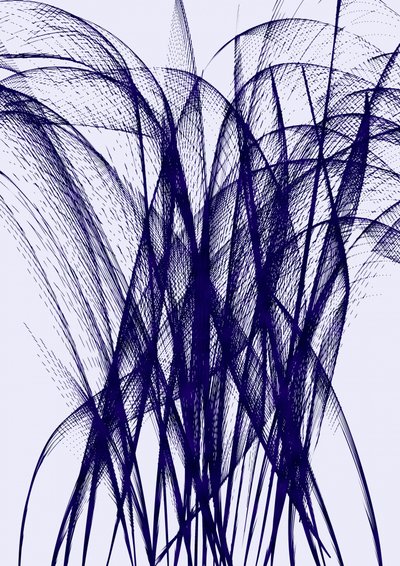 Movimento Indigo Fluido de Lembayung senja studio [Vintage Poster]