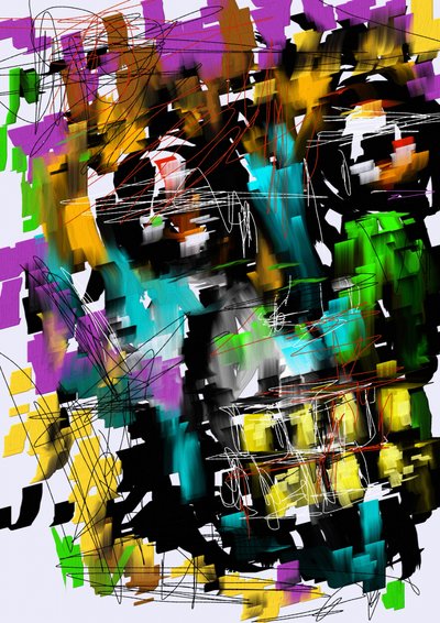 Energia abstrata vibrante de Lembayung senja studio [Vintage Poster]