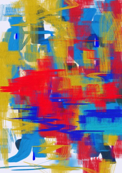 Traços abstratos vibrantes de Lembayung senja studio [Vintage Poster]