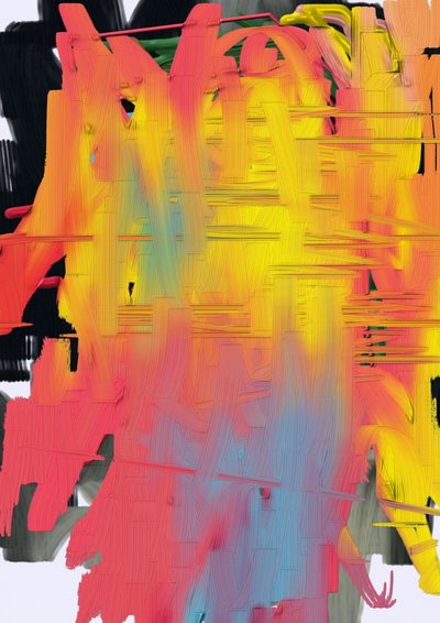 Traços abstratos vibrantes de Lembayung senja studio [Vintage Poster]