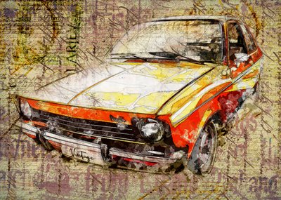 Arte com carros antigos de Lembayung senja studio [Vintage Poster]