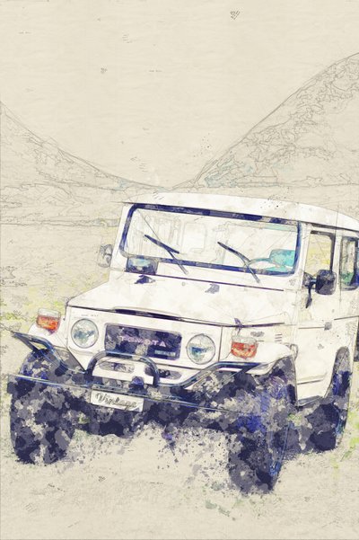 Aventura Offroad Vintage de Lembayung senja studio [Vintage Poster]