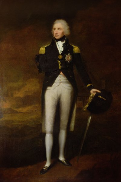 Retrato do Almirante Visconde Nelson (1758-1805) (óleo sobre tela) de Lemuel Francis Abbott