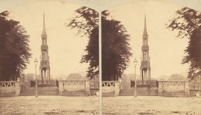 Grupo de 8 primeiras vistas estereografadas de monumentos, memoriais e túmulos britânicos, décadas de 1850 a 1910 de Lennie