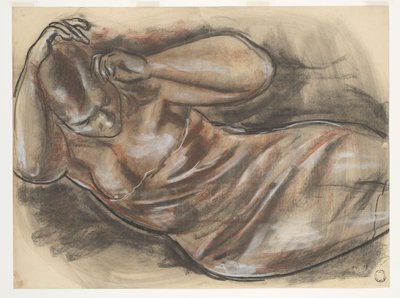 Nua reclinada (título original) de Leo Gestel (signed by artist)