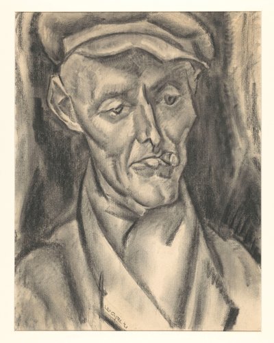 Homem com boné e charuto de Leo Gestel (signed by artist)