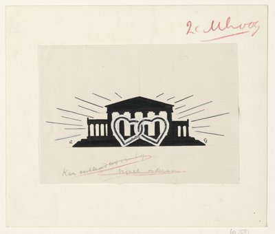 Templo com dois corações unidos de Leo Gestel (signed by artist)